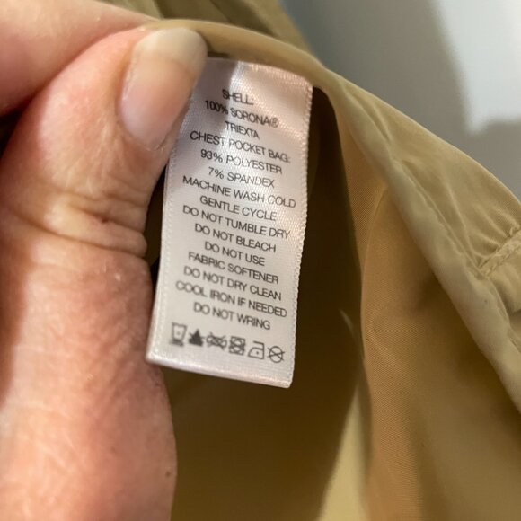 Eastern Mountain Sports Tan Rain Jacket Size Medium Hooded - Picture 7 of 12